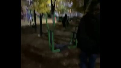 3 russian girls doing lesbian stuff around city night